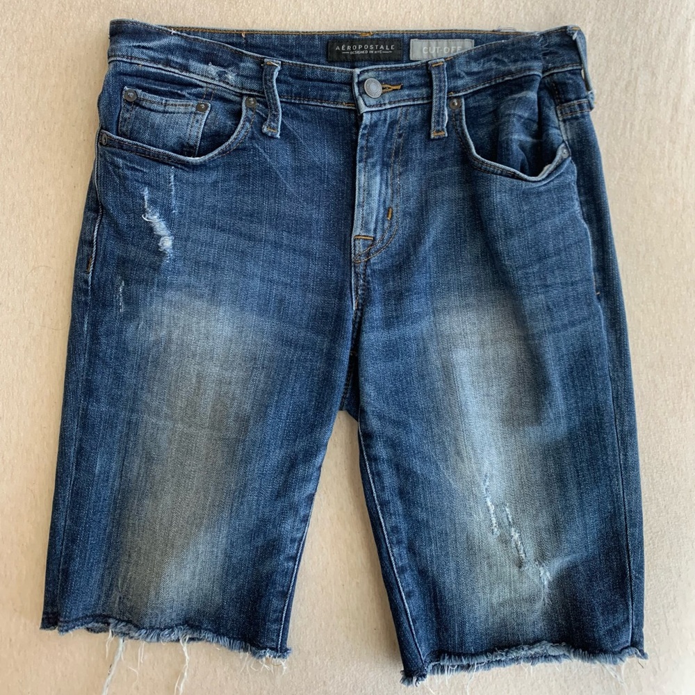 Aeropostale Men’s Cutoff Jean Shorts